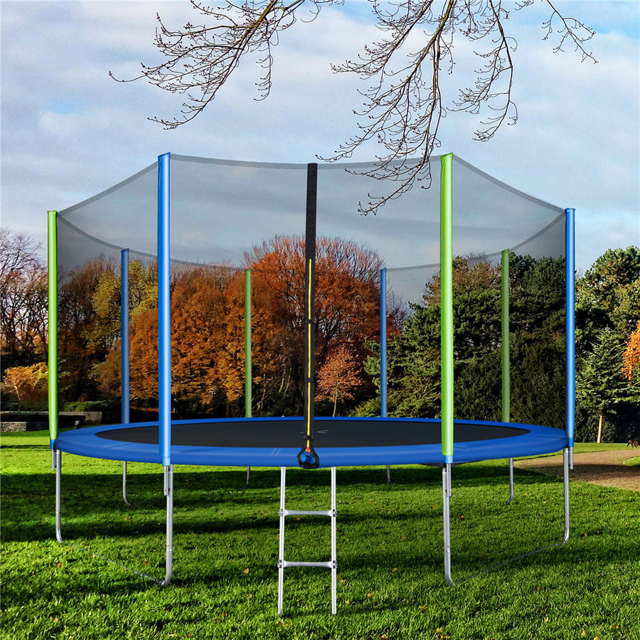 Segmart Trampoline with Enclosure Net, Outdoor Patio Fitness Kids with Spring Cover Padding, 330 lbs Round with 4 Heavy Steel Legs, S1557