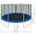 Segmart Trampoline with Enclosure Net, Outdoor Patio Fitness Kids with Spring Cover Padding, 330 lbs Round with 4 Heavy Steel Legs, S1557
