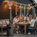 48,000 BTU Patio Heater for Outdoor Use, Propane Patio Heater with Table Design & Wheels, Commercial & Residential, Black