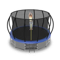 15FT Trampoline with Net, Adult Trampoline Outdoor, Recreational Trampolines with Enclosure Net and Ladder, Anti-Rust Trampolines for Kids, Heavy Duty Trampolines for Backyard Garden