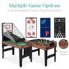 16-in-1 Multi Game Table for Home, Folding Combo Game Table Set with Ping Pong, Foosball, Basketball, Air Hockey for Game Room, Game Table with Archery, Chess, Checkers, Shuffleboard, Bowling