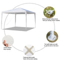 10' x 10' Canopy Tent without Sidewalls, Upgraded Backyard Tent for Parties, White Party Wedding Tent for Outside, Patio Gazebo Tent BBQ Shelter Pavilion for Camping Parties Garden Pool, L4776