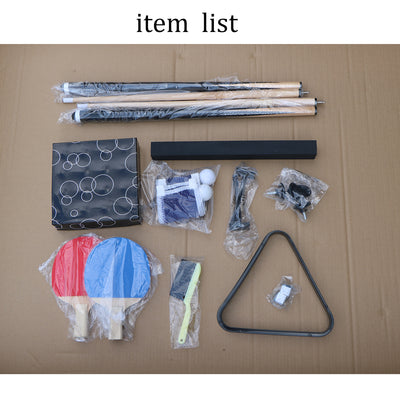 SEGMART 3 in 1 Pool Table Dining Table Combo, Portable Snooker Table, Multifunctional Billiard Table, Table Games, and All Accessories Included