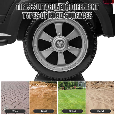 Licensed Toyota Tacoma Electric Ride on Vehicle for Kids, 12V Powered Ride on Car Toys with Remote Control, LED Lights, MP3 Player, Black