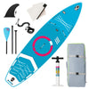 11' Inflatable Stand Up Paddle Board with Premium Accessories, SEGMART Paddle Board with Carry Bag, Pump, Adjustable Paddle, Portable Paddleboard with Leash, Repair Kit for Youth and Adults, Blue