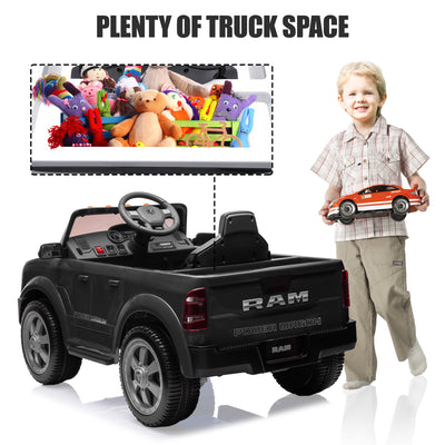 Licensed Toyota Tacoma Electric Ride on Vehicle for Kids, 12V Powered Ride on Car Toys with Remote Control, LED Lights, MP3 Player, Black