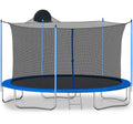12FT Trampoline with Safety Enclosure Net for Kids and Adults, SEGMART Outdoor Trampoline with Basketball Hoop, Heavy Duty Round Trampoline with 300lbs Weight Capacity, ASTM  Approved, L3741