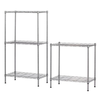 5 Tier Silver Epoxy Steel Wire Shelving Unit and Storage Racks, Metal Shelves for Garage Metal Storage Shelving, Kitchen Rack 21.25" x 11.42" x 59.06", Silver, S10126