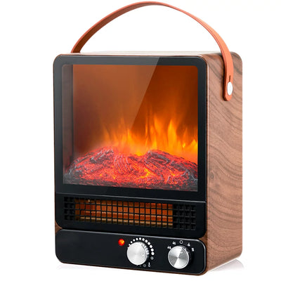 SEGMART Electric Fireplace Heater, 1500W/750W Portable Fireplace with 3D Flame Effect, Portable Space Heater with Overheat Tip-Over Protection & Carry Handle for Bedroom Office, K2481