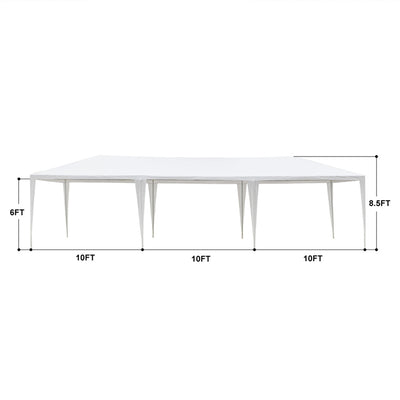 Patio Canopy Tent for Outside, 10' x 30' Outdoor Party Wedding Canopy with 5 Sidewalls, BBQ Shelter Canopy for Catering Garden Beach Camping, L1324