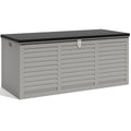 130 Gallon Outdoor Storage Box, Multi-function Deck Box for Organization & Storage, And As a Bench