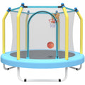 55" Toddler Trampoline with Safety Enclosure Net, SEGMART Upgraded Kids Trampoline with Balls, Indoor Outdoor Mini Trampoline Birthday Gifts with No Gap Design for Kids Ages 1-8