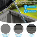90 Gallon Resin Deck Box, Outdoor Lockable Storage Container for Patio Cushions, Garden Tools, Pool Supplies, Toys, Waterproof and UV Resistant