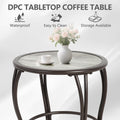 Clearance! 3 Piece Patio Rocking Bistro Set, PE Rattan Rocking Chairs Set of 2 and Glass Side Table, Outdoor Furniture Conversation Set with Cushion for Patio Lawn Garden Cafe Pub
