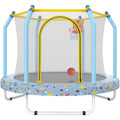 55" Toddler Trampoline with Safety Enclosure Net, SEGMART Upgraded Kids Trampoline with Balls, Indoor Outdoor Mini Trampoline Birthday Gifts with No Gap Design for Kids Ages 1-8