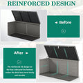 130 Gallon Outdoor Storage Box, Multi-function Deck Box for Organization & Storage, And As a Bench