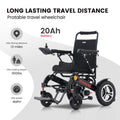 Segmart Foldable Electric Wheelchairs for Adults & Disabled, 300LBS Durable Lightweight Portable Power Carry Wheelchair Travel up to 15 Miles, Black