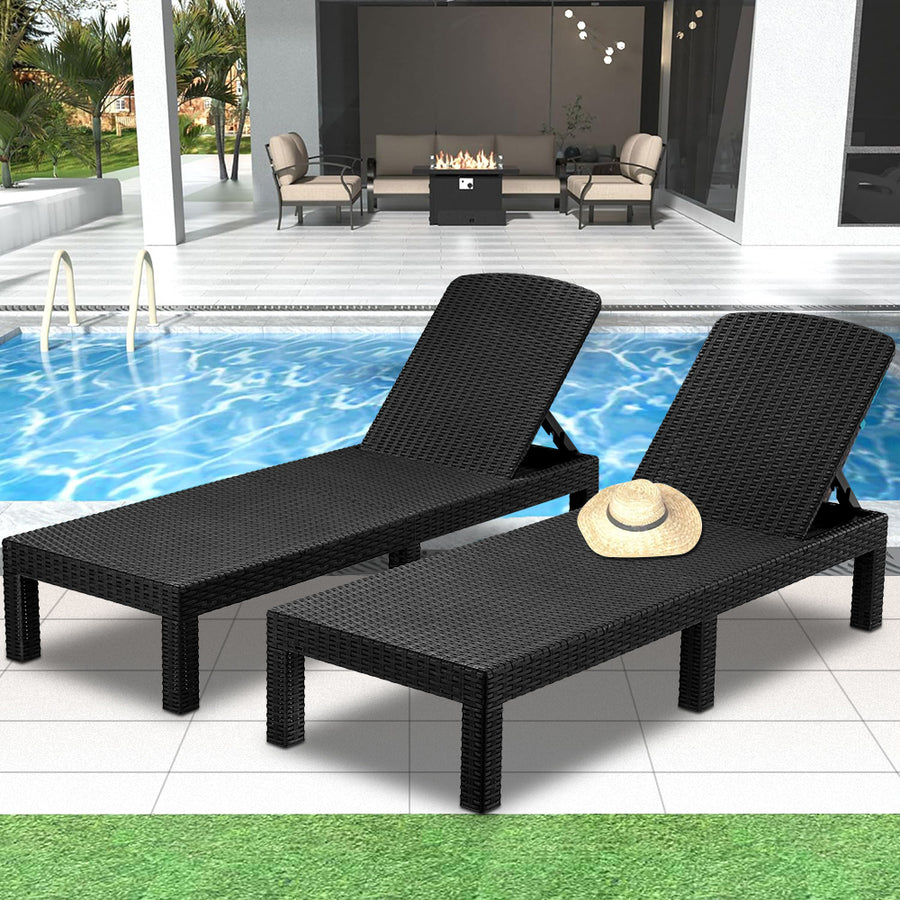 Pool Lounge Chair Plastic Chaise Lounge Outdoor POLYWOOD® Nautical