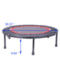 Parent-Child Foldble Twin Trampoline with Removable and Adjustable Bracelet, 2023 Upgraded Indoor Exercise Trampoline with Safety Pad, Kids Trampoline for 2 Kids Toddlers, Blue, S7843