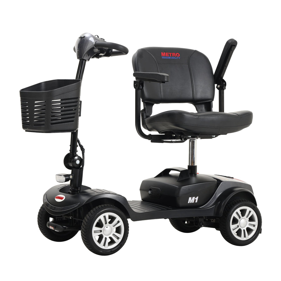 Mobility Scooter for Seniors, 300W Motor Compact Motorized Electric Scooter with Headlights, Anti-Tip wheels, Grey