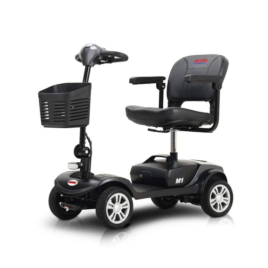 Mobility Scooter for Seniors, 300W Motor Compact Motorized Electric Scooter with Headlights, Anti-Tip wheels, Grey