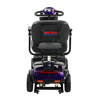 Segamrt 4 Wheel Mobility Scooter for Seniors, 20''W Compact Travel Scooter with Front Rear Light, Purple