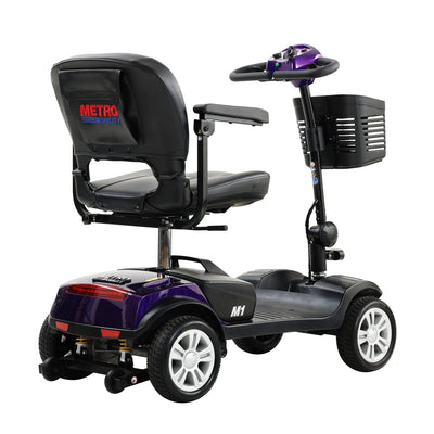 Segmart Mobility Scooter for Seniors, 20''W Armrest, Rear Suspension, Front Rear Light, 300lbs, Purple