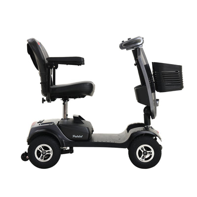 Segmart Mobility Scooter for Seniors, 20''W Armrest, Windshield, Rear Suspension, Front Rear Light, Cup Holder, USB Charging Port, Gift Flag, 300lbs, Grey