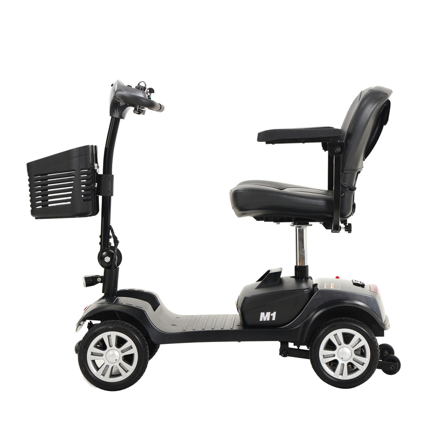 Segmart Mobility Scooter for Seniors, 20''W Armrest, Rear Suspension, Front Rear Light, 300lbs, Grey