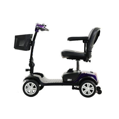 Segmart Mobility Scooter for Seniors, 20''W Armrest, Rear Suspension, Front Rear Light, 300lbs, Purple