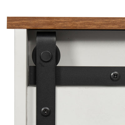 SEGMART Wood TV Stands Console Table with Storage Side Cabinets, Farmhouse Style TV Stands for TVs up to 65", Rustic Entertainment Center TV Stands w/Cable Management, S815