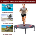 Parent-Child Foldble Twin Trampoline with Removable and Adjustable Bracelet, 2023 Upgraded Indoor Exercise Trampoline with Safety Pad, Kids Trampoline for 2 Kids Toddlers, Blue, S7843