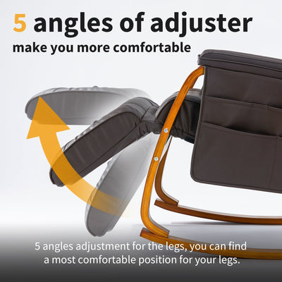 Single Massage Recliner Chair, SEGMART Massage Recliner Chair with Remote Control, PU Leather Ergonomic Heated Massage Chair with Wood Frame & Storage Pockets, 330lbs, S6793