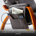 Single Massage Recliner Chair, SEGMART Massage Recliner Chair with Remote Control, PU Leather Ergonomic Heated Massage Chair with Wood Frame & Storage Pockets, 330lbs, S6793