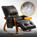 Single Massage Recliner Chair, SEGMART Massage Recliner Chair with Remote Control, PU Leather Ergonomic Heated Massage Chair with Wood Frame & Storage Pockets, 330lbs, S6793