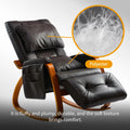 Single Massage Recliner Chair, SEGMART Massage Recliner Chair with Remote Control, PU Leather Ergonomic Heated Massage Chair with Wood Frame & Storage Pockets, 330lbs, S6783