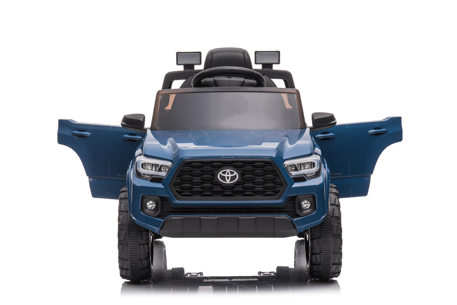 Ride On Kids Truck Car, Segmart Licensed Toyota Tacoma 12 Volt Electric 4 Tries Vehicle with Remote Control, 2 Speeds, 2 LED Headlights, Brakes and Gas Pedal, AUX, Blue, SS2630