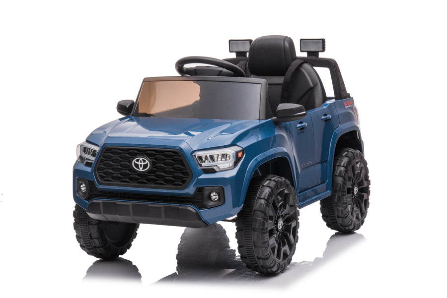 Ride On Kids Truck Car, Segmart Licensed Toyota Tacoma 12 Volt Electric 4 Tries Vehicle with Remote Control, 2 Speeds, 2 LED Headlights, Brakes and Gas Pedal, AUX, Blue, SS2630