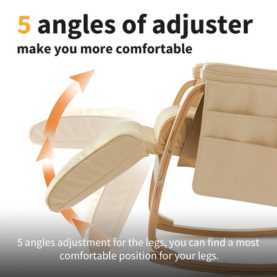 Single Massage Recliner Chair, SEGMART Massage Recliner Chair with Remote Control, PU Leather Ergonomic Heated Massage Chair with Wood Frame & Storage Pockets, 330lbs, S6793