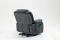 Lift Recliner, Electric Power Lounge Single Sofa for Elderly and Disabled, Heavy Duty Reclining Chair with Remote Control, Plush Fabric Sofa Living Room Chair with Overstuffed Design, Grey, SS2392