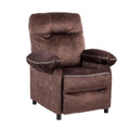 Home Recliner Chair with Remote Control for Living Room, Single Velvet Ergonomic Recliner Chair with Cup Holders, for Home Theater Seating Living Room Lounge Chaise, Brown, S12561
