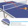 6ft Mid-Size Table Tennis Table Foldable, Portable Ping Pong Table Set for Indoor & Outdoor Games, SEGMART High-Performance Ping Pong Paddle 2 Player Set