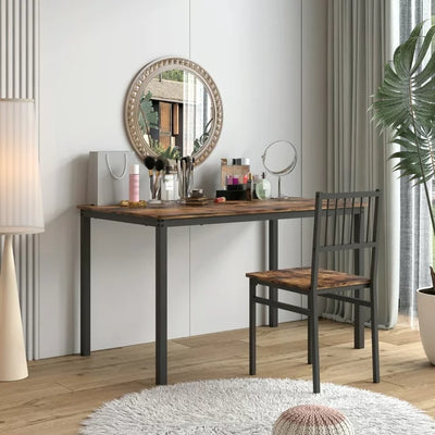 Dining Table Set, 4 Piece Dining Room Table Set for Small Spaces, Kitchen Table with 2 Chairs and a Long Bench, Space-Saving Table Set for Kitchen, Dining Room, Restaurant - Easy to Assemble