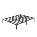 Metal Platform Bed Frame with Solid Metal Slat Support, Heavy Duty Metal Frame Twin Size, No Box Spring Needed for Kids, Teens, with 16.5'' Large Under Bed Storage Space, Black