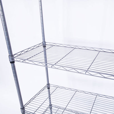 Segmart Epoxy Steel Wire 13.39"W x 29.13"D x 59.06"H 5-Shelf Freestanding Shelves, Silver Gray