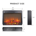 23-inch Electric Fireplace Inserts, 1400W Wall Recessed and Freestanding Fireplace with 4 Brightness Settings, 8H Timer, Remote Control and 11 Temperature Settings, Fireplace Heater for Indoor Use