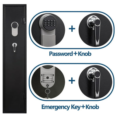 Gun Cabinet, Gun Safe with Keypad, Rifle Safe with 3 Pistol Holders, Gun Safe with Internal Light/Removable Shelf/Alarm System, Gun Safes for Rifles/Shotguns, 3.6 Cu.Ft Gun Safe Hold 2-3 Rifles, H2415