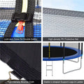 Trampoline on Clearance, New Upgraded 12 Feet Kids Outdoor Trampoline with Safety Enclosure Net and Ladder, Heavy Duty Round Trampoline for Indoor or Outdoor Backyard, Holds 300lbs, L3741