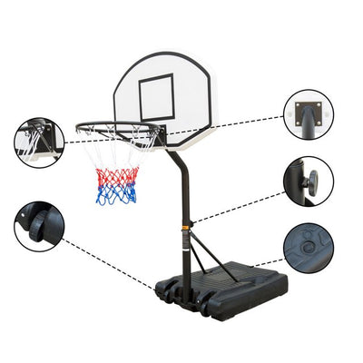 3.1ft to 4.7ft Basketball Hoop Outdoor，Swimming Pool Basketball Hoop & Goal for Youth/Teens/Adults