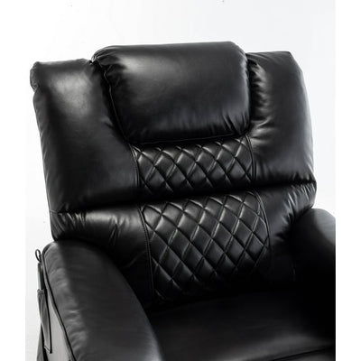Segmart Lounger Chair, Single Lounger Chair with Remote Control, PU Leather Massage Chair Recliner Chair for Living Room Theater Seating, Black, S12538